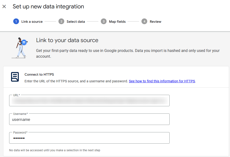 Google Ads HTTPS source link form