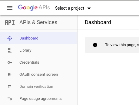 Select a project